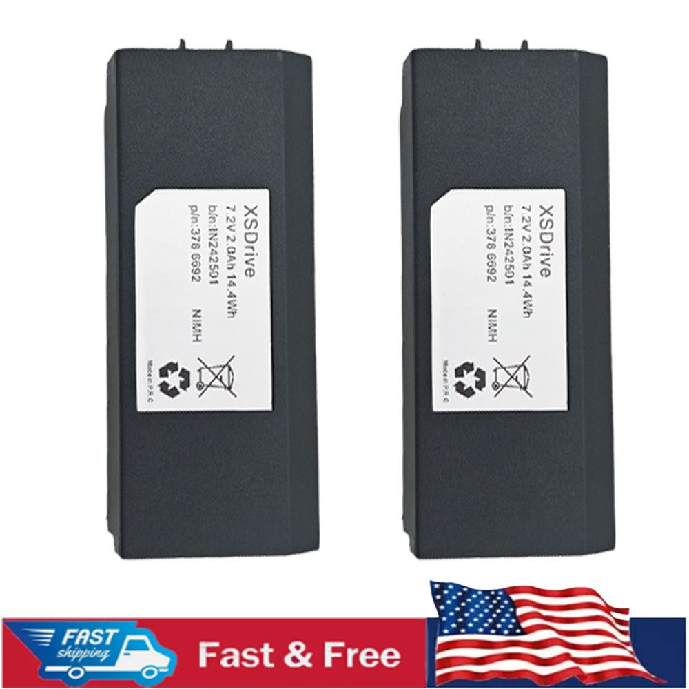 2x H3786692 AX-HI6692 HIA7220 XSDrive Battery 7.2V 2000mAh Rechargeable Battery
