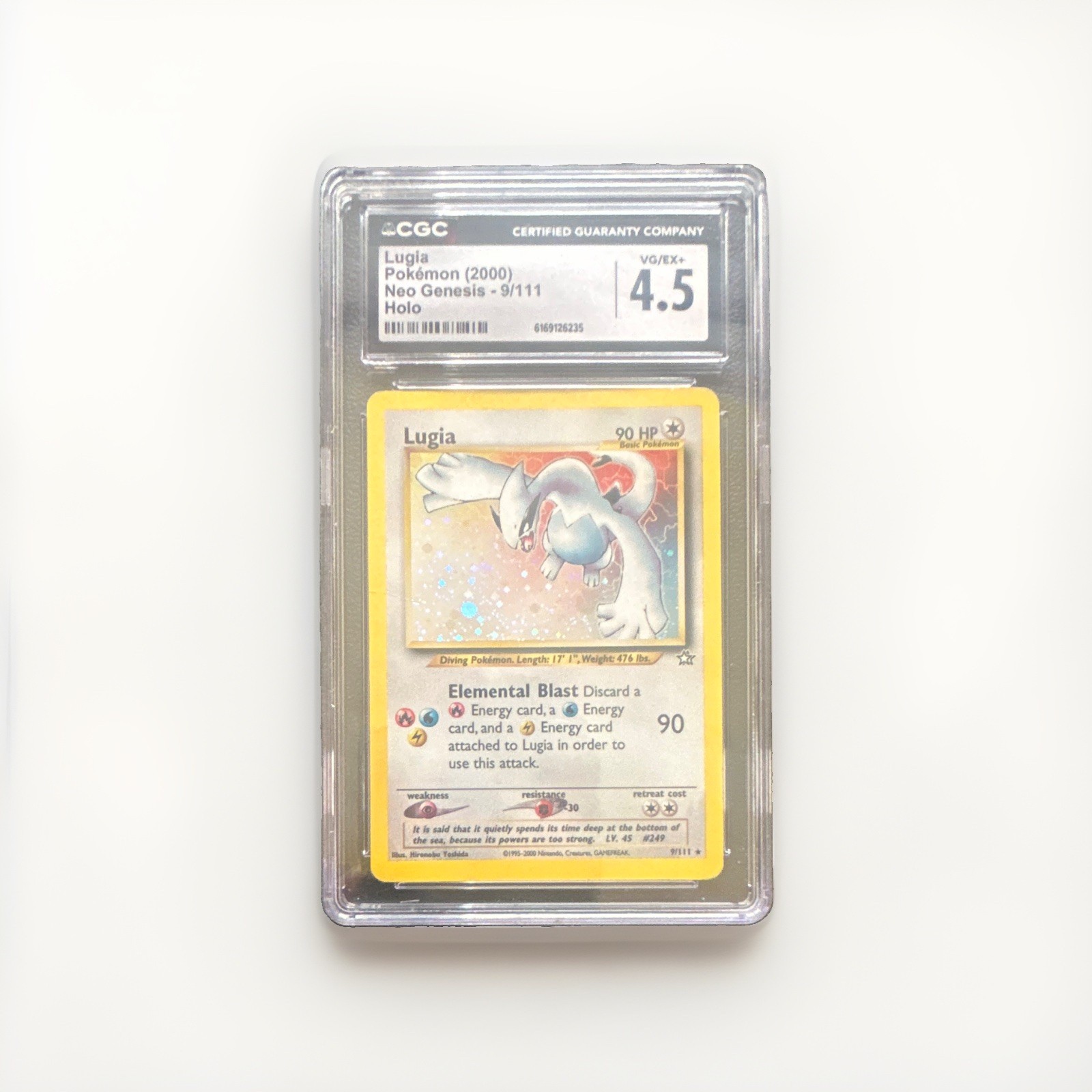 CGC 4.5 Lugia 1st Edition Holo Rare Neo Genesis 9/111 English 2000 CGC 4.5 Lugia 1st Edition Holo Rare Neo Genesis 9/111 English 2000