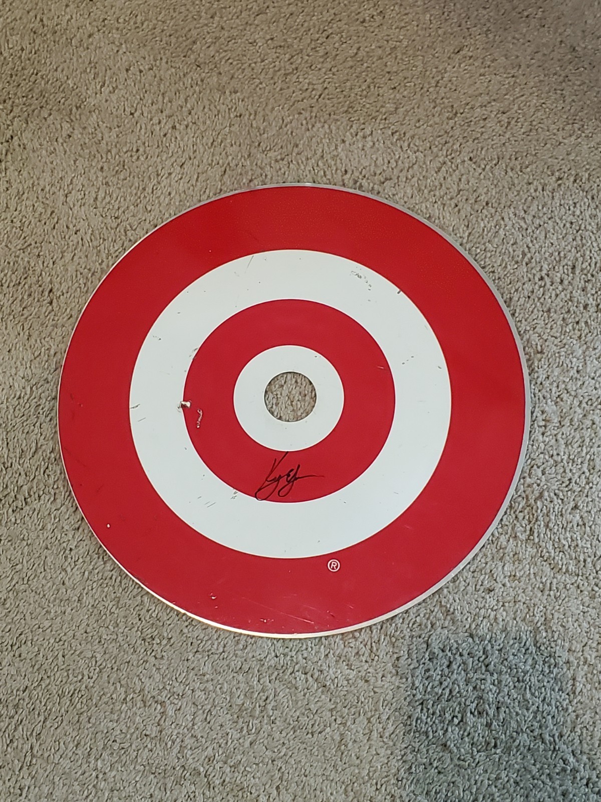 Kyle Larson #42 Signed CUP Race Used Wheel Cover Used Nascar GANASSI Sheetmetal Kyle Larson #42 Signed CUP Race Used Wheel Cover Used Nascar GANASSI Sheetmetal