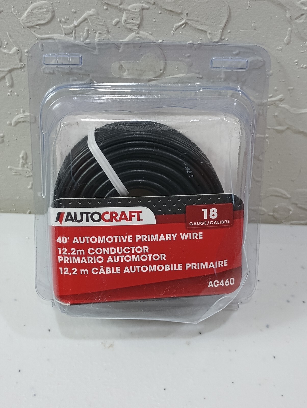 AutoCraft Automotive Primary Wire, 18 Gauge, Black, 40 Ft AC460 - 