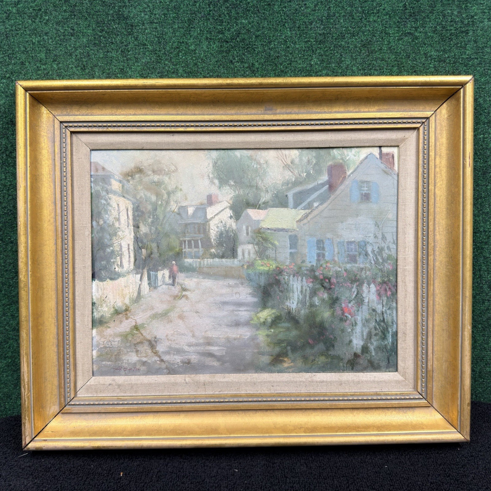 Harry Barton American Impressionist (1908-2001) Framed Oil Painting 16”x12” (b)