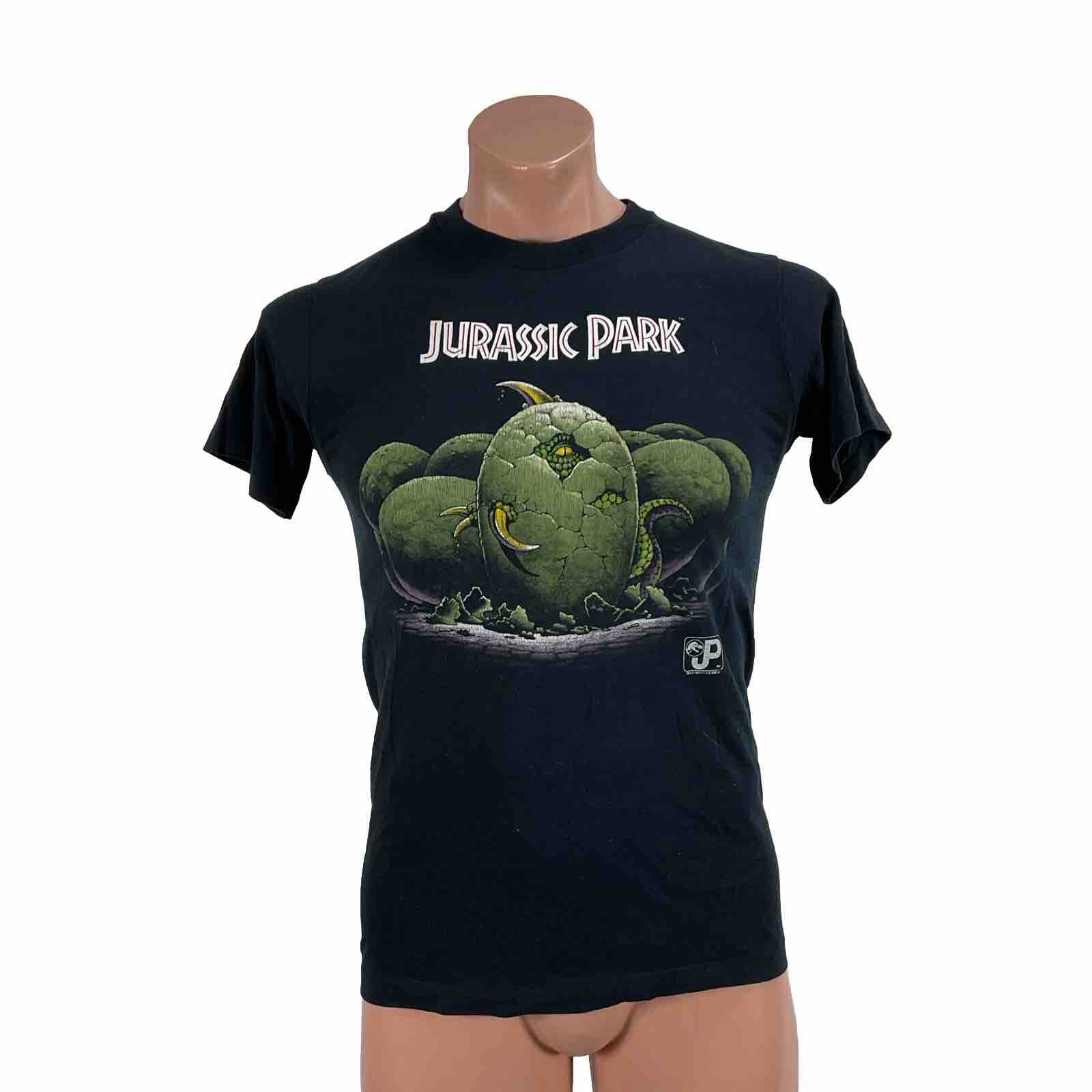 Vtg 1993 NWOT JURASSIC PARK JP T-REX Dinosaur Eggs Hatching Black T-Shirt Sz S Vtg 1993 NWOT JURASSIC PARK JP T-REX Dinosaur Eggs Hatching Black T-Shirt Sz S