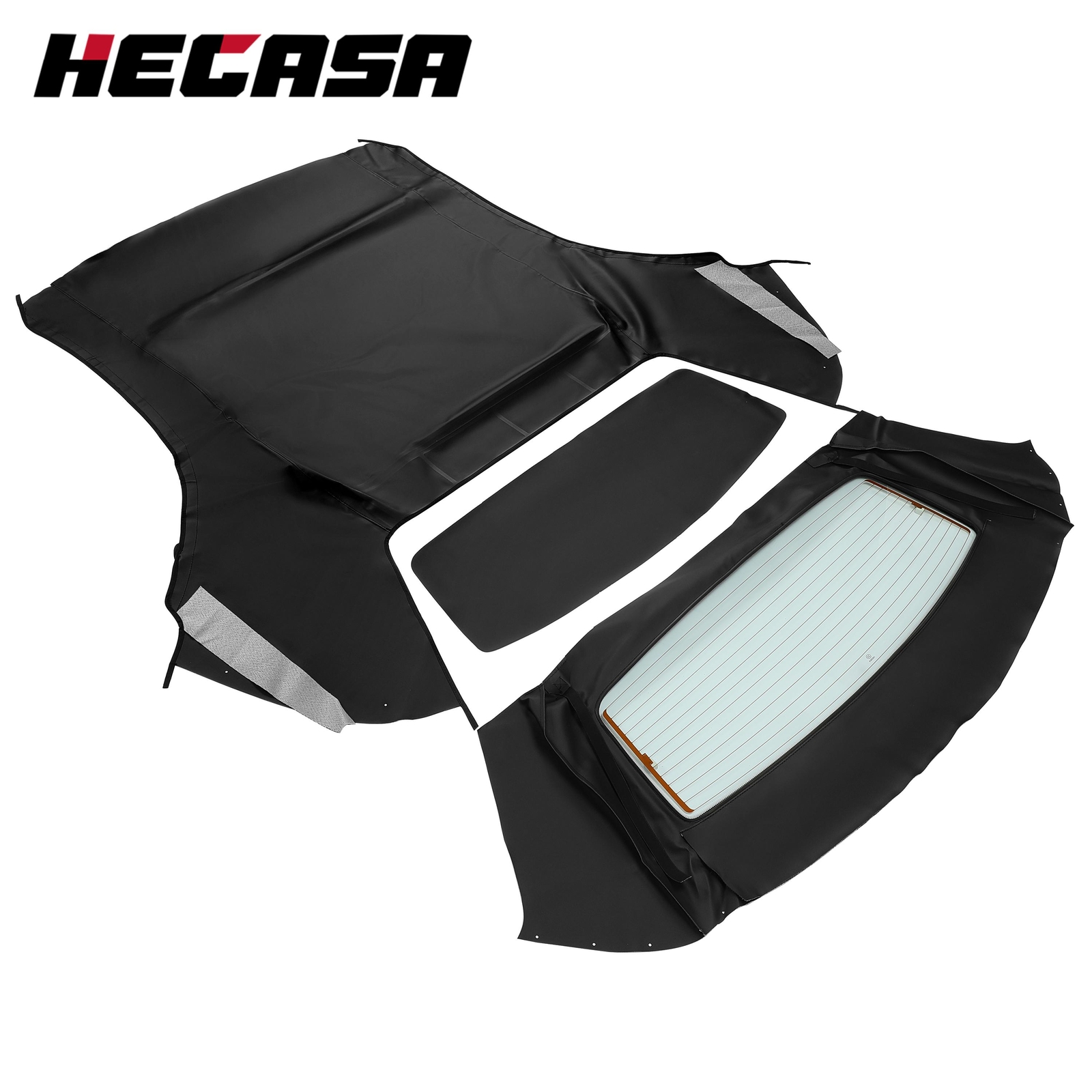For Ford Mustang 1994-2004 Convertible Soft Top w/Heated Glass Window Black