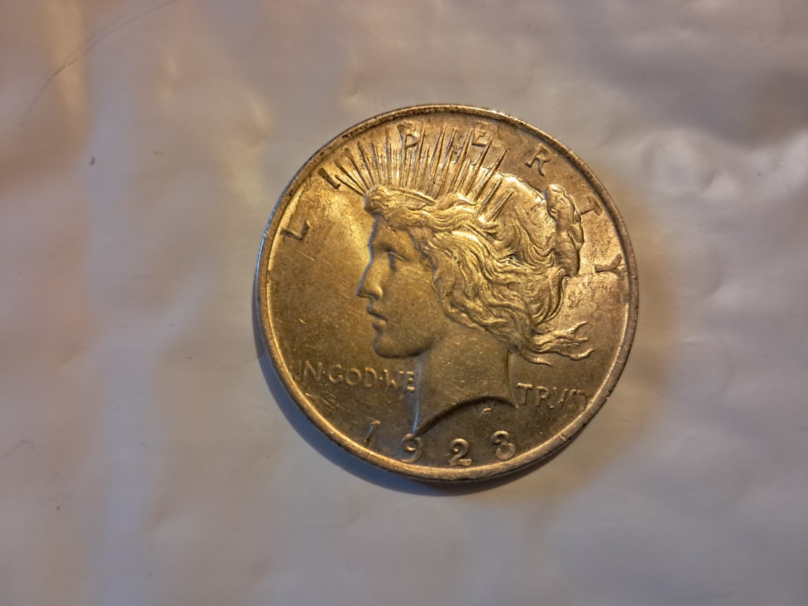1923 Peace Silver Dollar $1 90% Silver United States Coin Liberty PEACE
