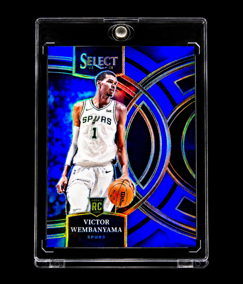 VICTOR WEMBANYAMA BLUE ROOKIE PRIZM RARE Panini 2023-24 Wemby RC Spurs NBA Final