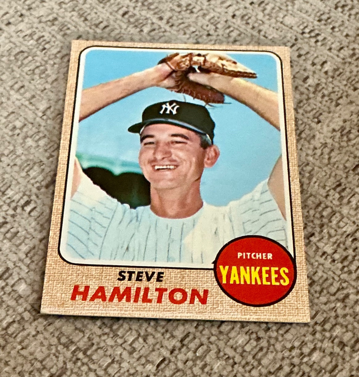 1968 Topps - Steve Hamilton #496 ~New York Yankees ~NM~Set Break~ 1968 Topps - Steve Hamilton #496 ~New York Yankees ~NM~Set Break~