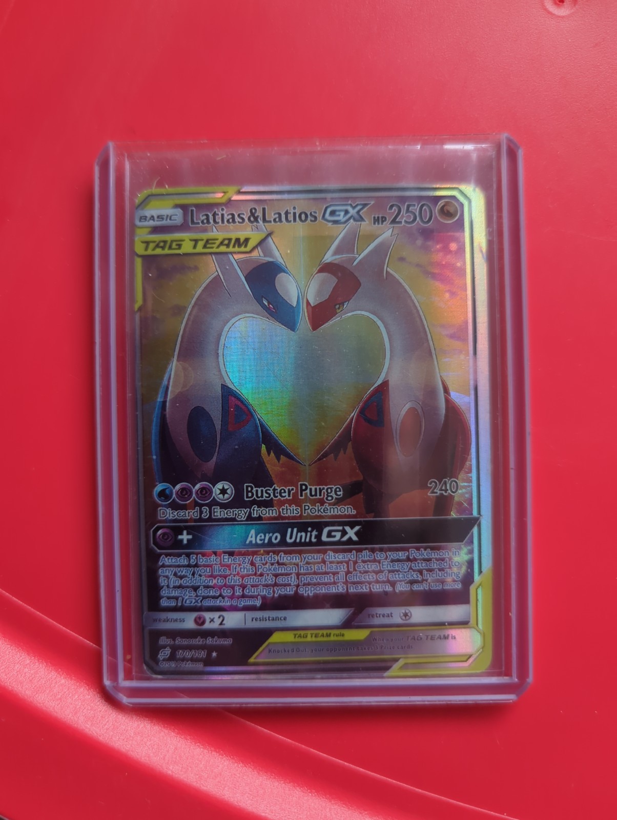 Latias & Latios gx 170/181 Some Wear, Ungraded, Includes Sleeves, Holo