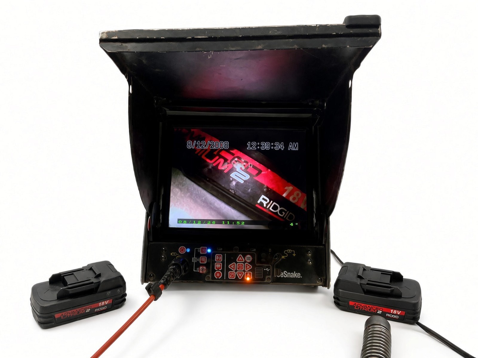RIDGID SeeSnake CS10 Color LCD Monitor Pipe Sewer Inspection Camera 2 Batteries