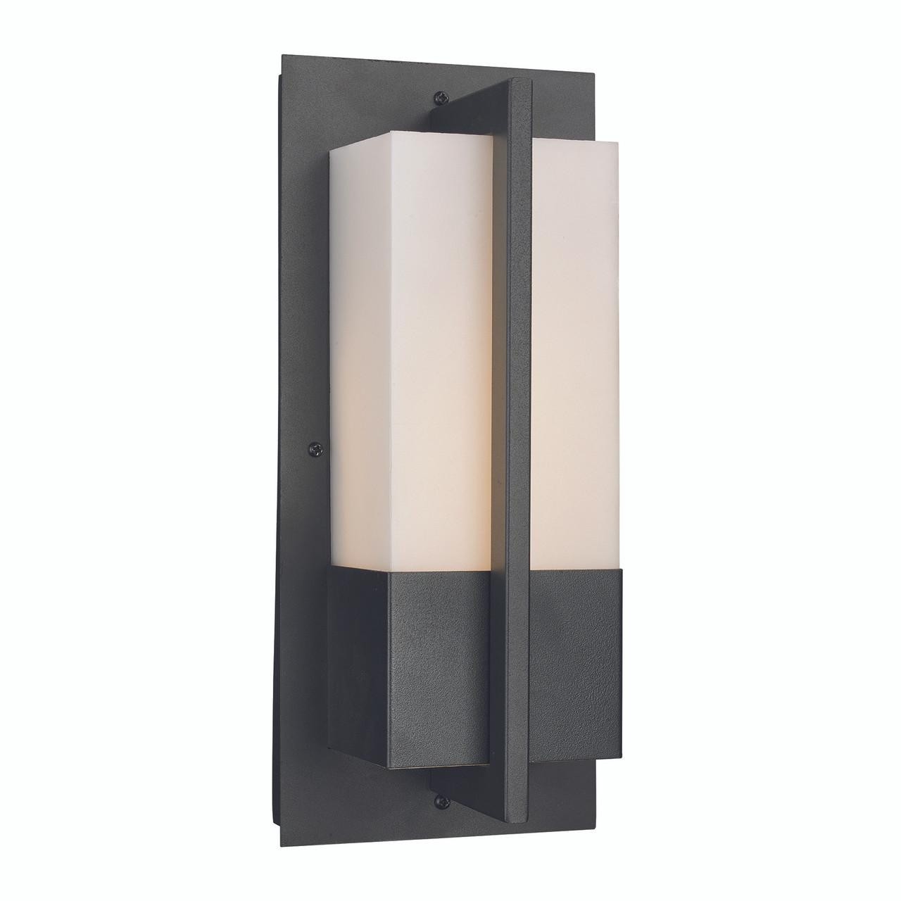 Trans Globe LED-50150 BK Venue, Rectangular LED Flush Mount, Acrylic and Metal