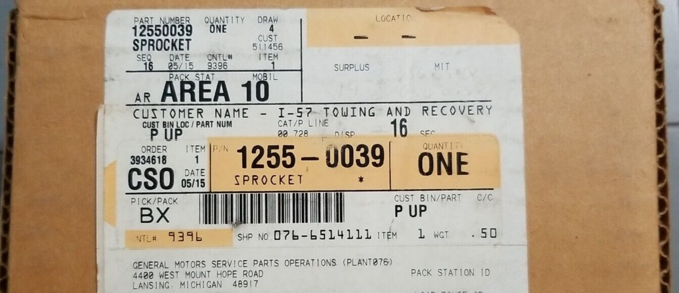 Genuine GM Sprocket Part# 12550039