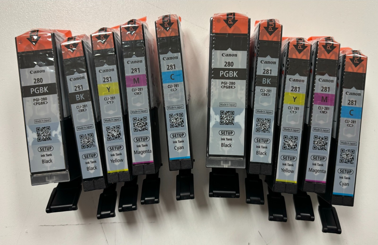 TWO FULL SETS OEM Canon Genuine Ink Cartridge 280/281 Series BRAND NEW