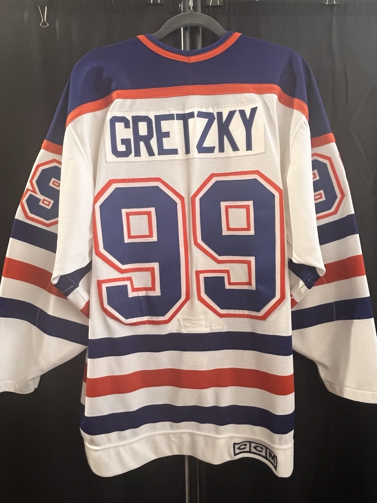 Vtg 80s Edmonton Oilers Wayne Gretzky #99 CCM Air-Knit Authentic Jersey Size 48