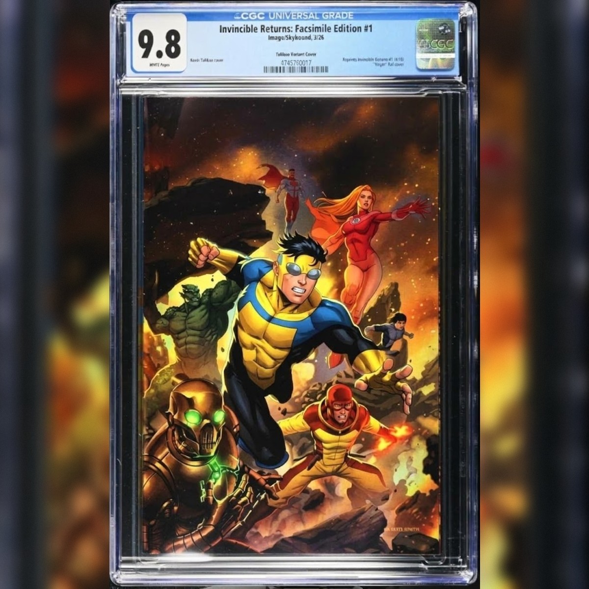 Invincible Returns #1 | CGC 9.8 | Ltd. 1000 | Tolibao Virgin Foil Variant