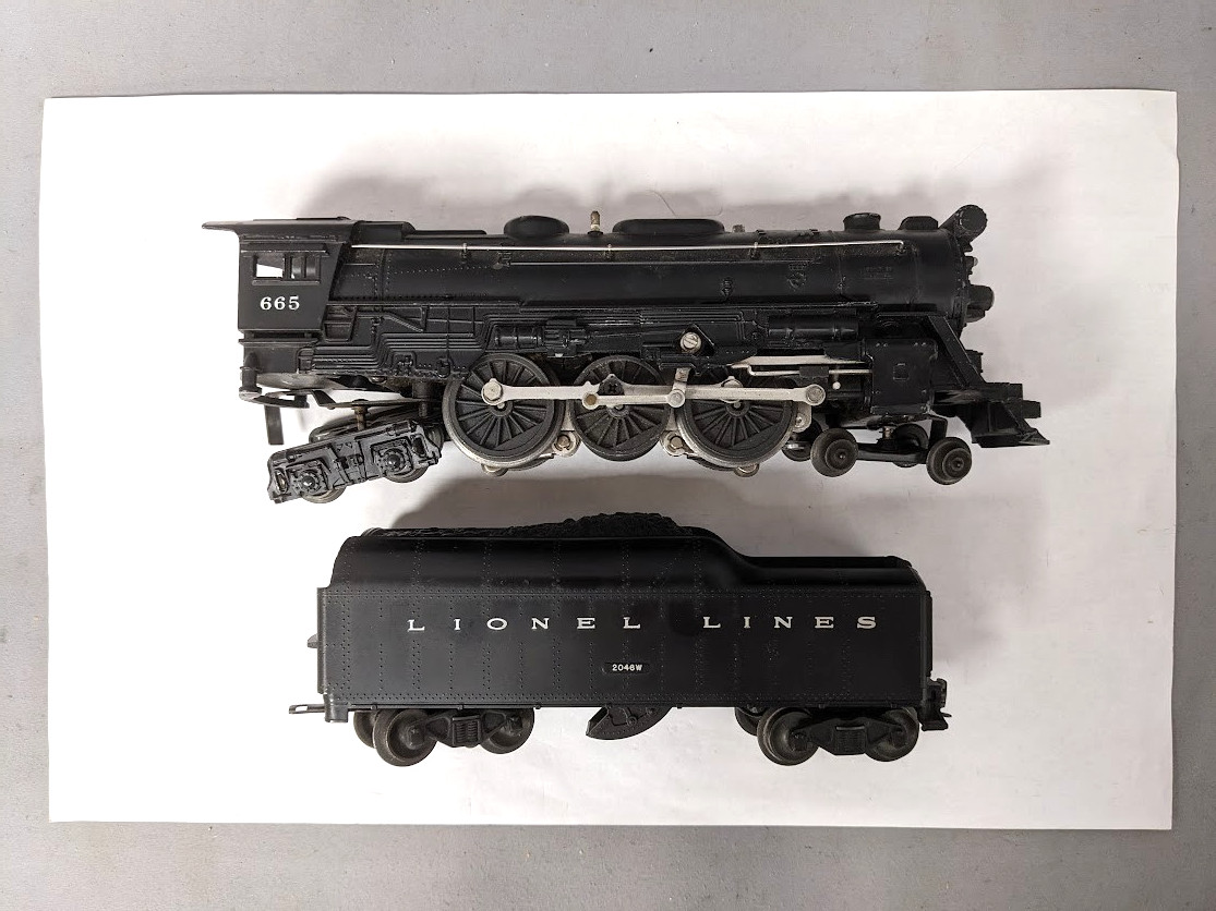 Lionel #665 Steam Locomotive & #2046W Tender No Original Boxes C-7 Lionel #665 Steam Locomotive & #2046W Tender No Original Boxes C-7