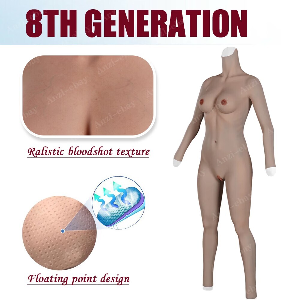 Realistic Bloodshot Silicone Bodysuit Breast Forms Fake Boobs for Crossdresser