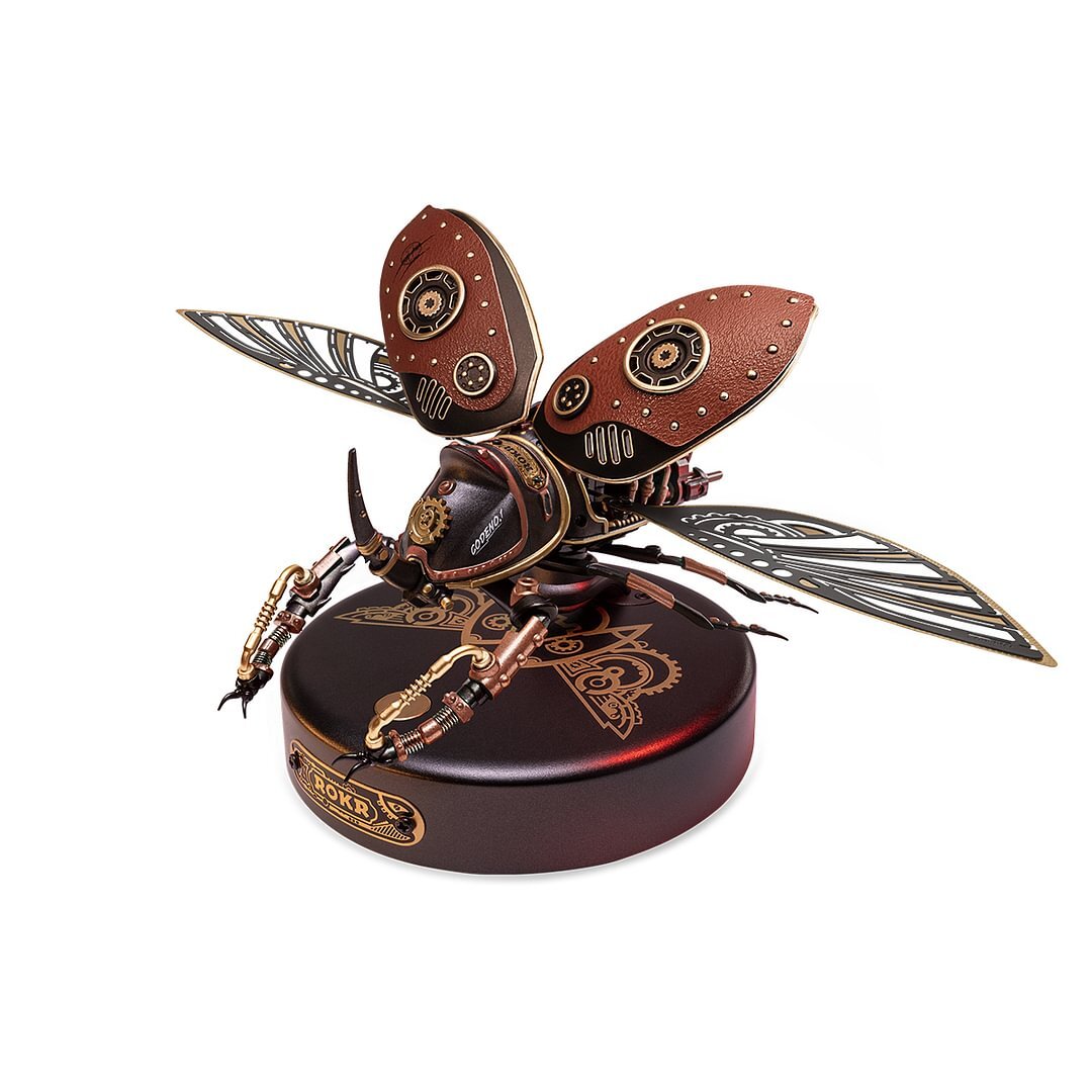 ROKR 4 Kit Beetle Model DIY 3D Puzzle Steampunk Mechanical Adult Boys Xmas Gift ROKR 4 Kit Beetle Model DIY 3D Puzzle Steampunk Mechanical Adult Boys Xmas Gift