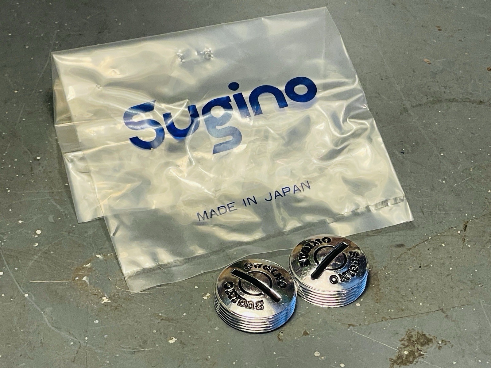 Vintage NOS RARE Old School Sugino Chrome Crank Arm Dust Caps IN PACKAGE Vintage NOS RARE Old School Sugino Chrome Crank Arm Dust Caps IN PACKAGE