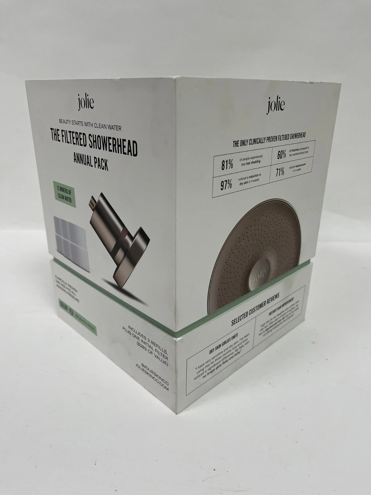 The Jolie Filtered Showerhead Bundle with Replacement Filters. NEW The Jolie Filtered Showerhead Bundle with Replacement Filters. NEW