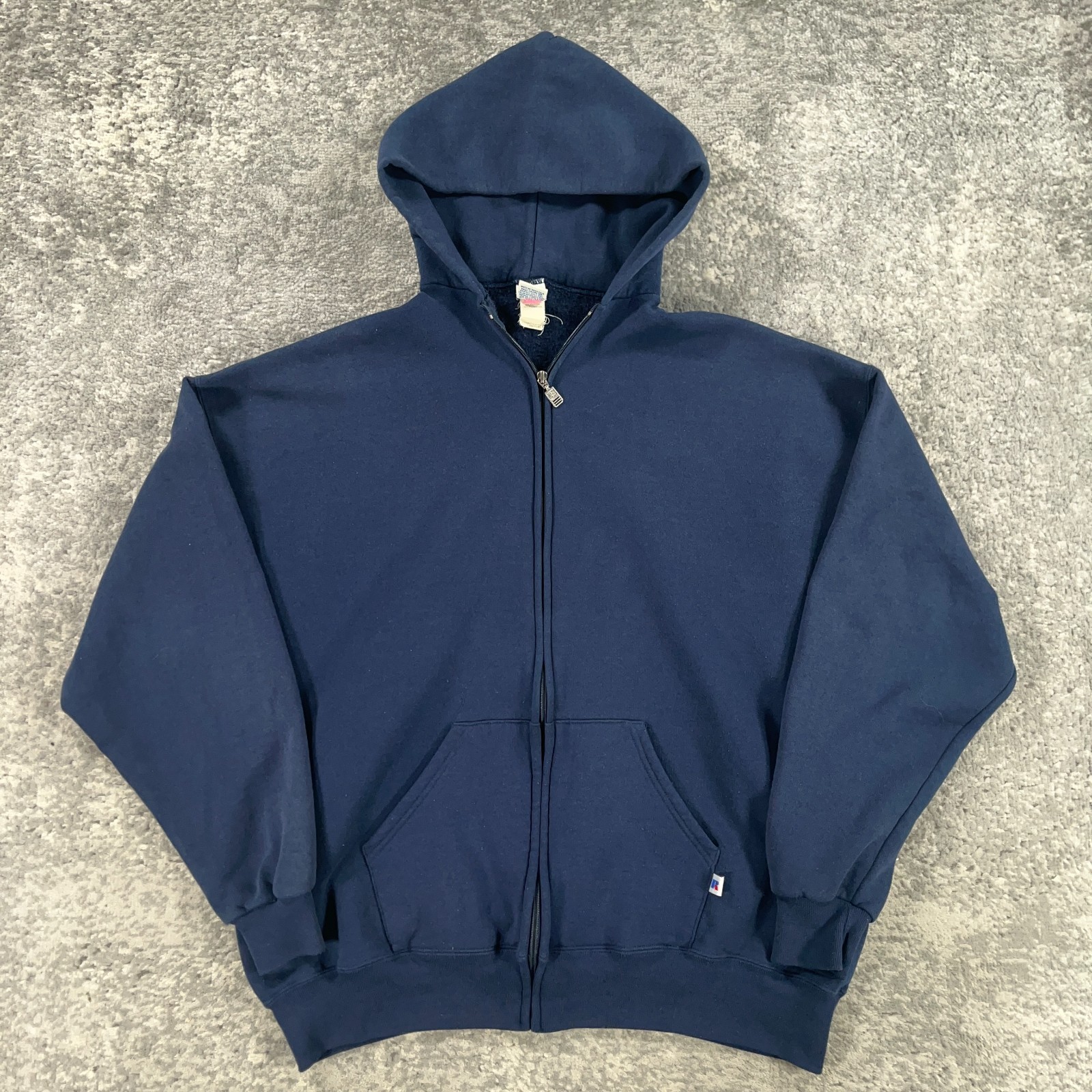 Vintage Russell Athletic Hoodie Sweatshirt Mens 2XL XXL Blue Full Zip Fleece Y2K Vintage Russell Athletic Hoodie Sweatshirt Mens 2XL XXL Blue Full Zip Fleece Y2K