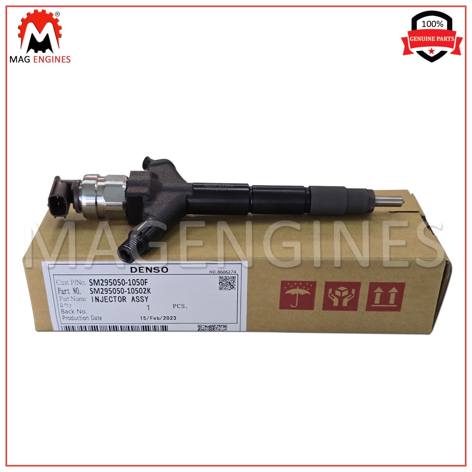 295050-1050 /16600-5X30A DENSO FUEL INJECTOR NISSAN YD25DDTI D40 EURO-5 NAVARA