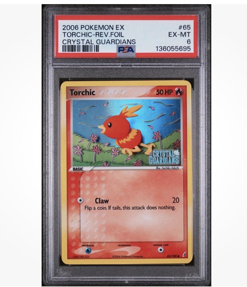 Torchic Crystal Guardians Reverse Holo Card PSA 6 Torchic Crystal Guardians Reverse Holo Card PSA 6