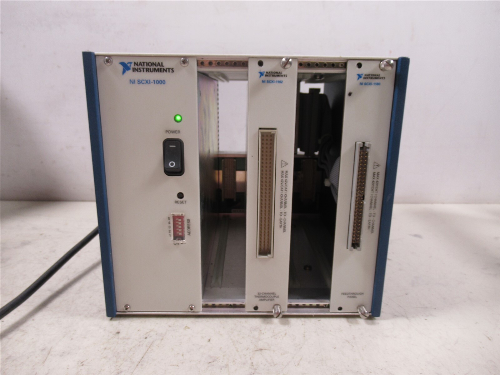 National Instruments NI SCXI-1000 Chassis w/ SCXI-1102 Module & SCXI-1180