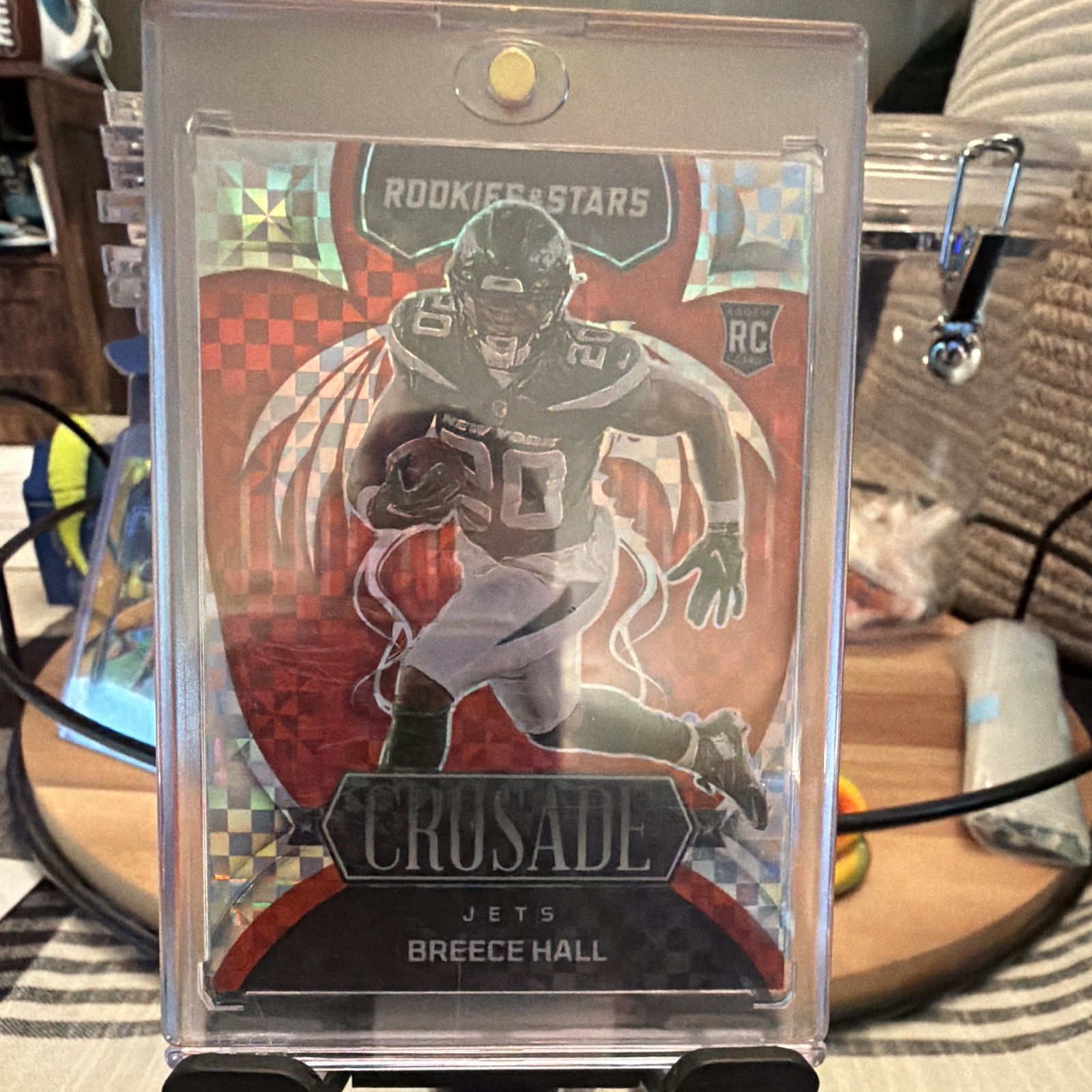 2022 Panini Rookies & Stars Crusade Breece Hall #CR-20 Red Plaid Prizm (RC)
