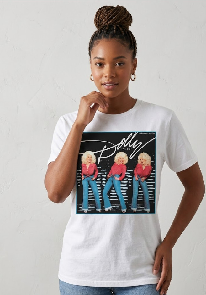 Vintage Dolly Parton T Shirt Country Music Legend Graphic White Cotton Tee