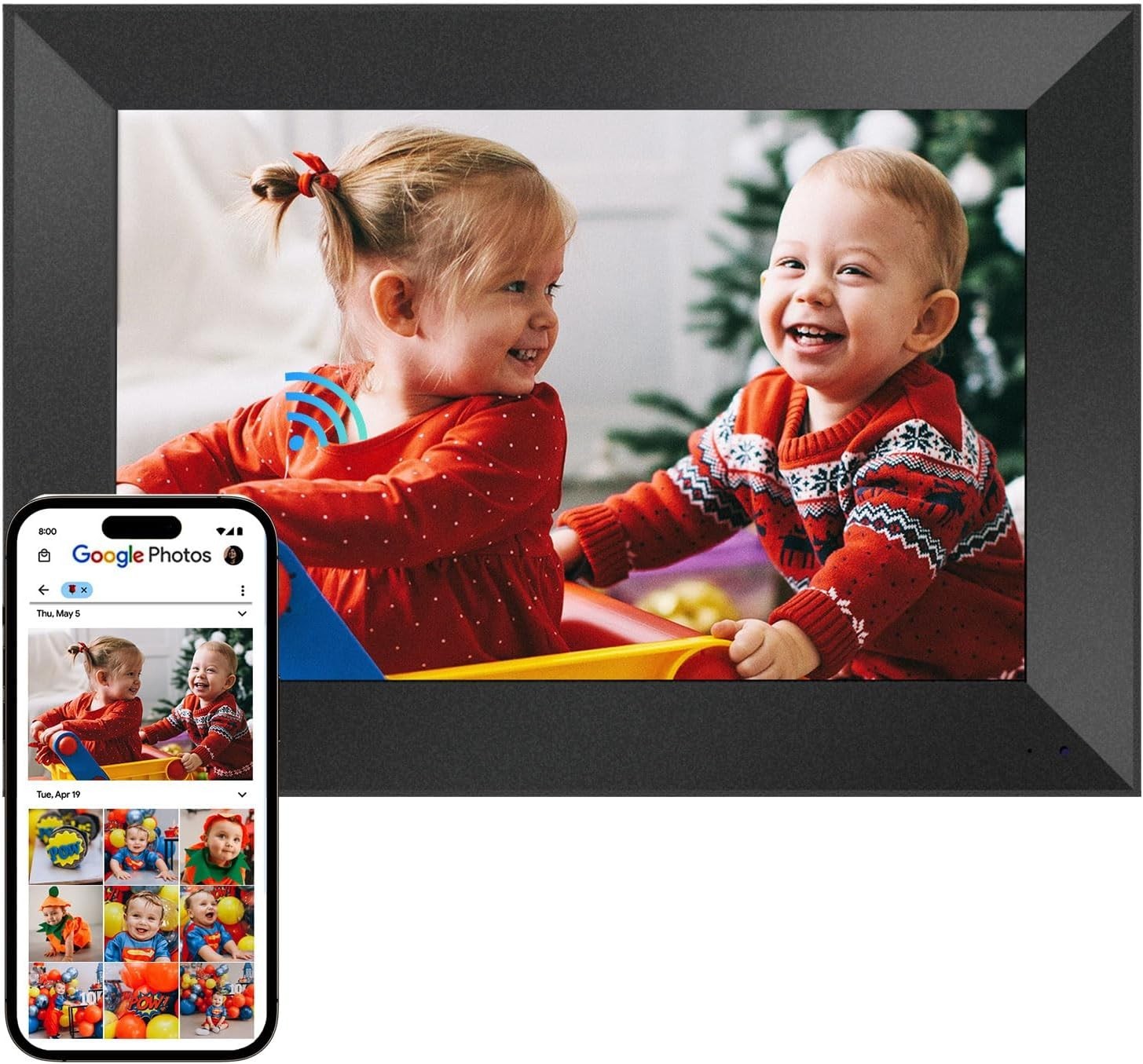 NEW Cozyla 10.1 Inch WiFi Smart Digital Picture Frame Free UnLtd Stor Sharing
