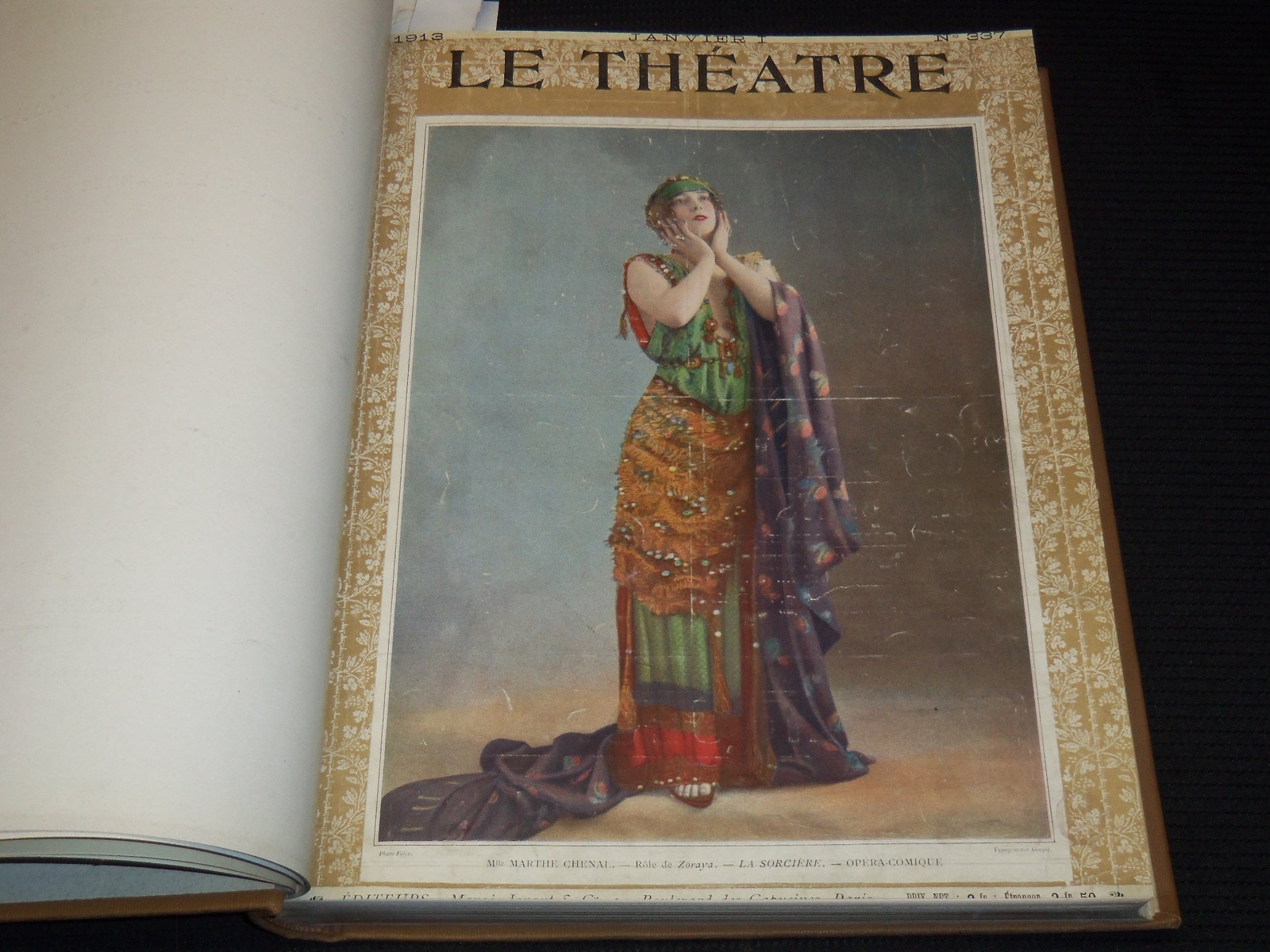1913 JANUARY-JUNE LE THEATRE MAGAZINE BOUND VOLUME - 12 ISSUES - KD 2278O