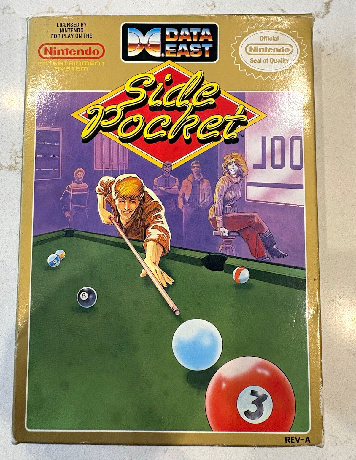 Data East Side Pocket Nintendo NES Complete w/ Manual Box Inserts NTSC-U/C 1987