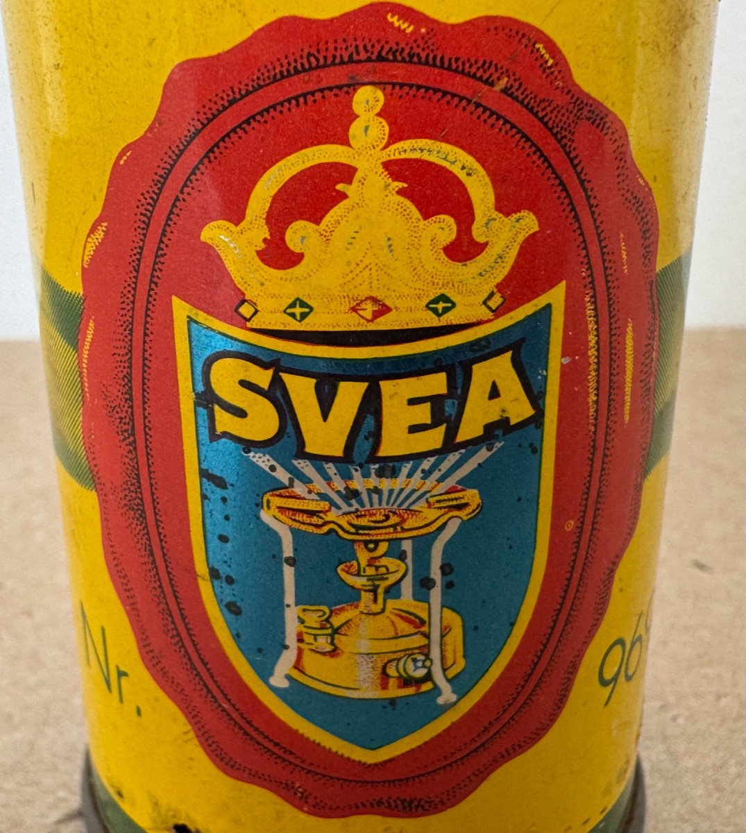 SVEA Stove Spirit Fuel Can Max Sievert Sweden 123 Vintage