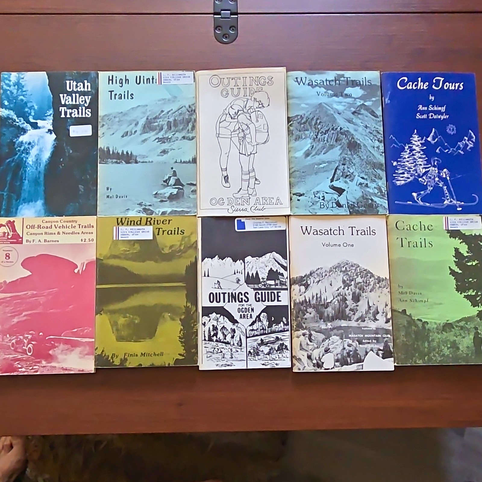 Vintage 1970s Utah Wyoming Hiking Guide Books 12 Wasatch Uintas Wind River Cache