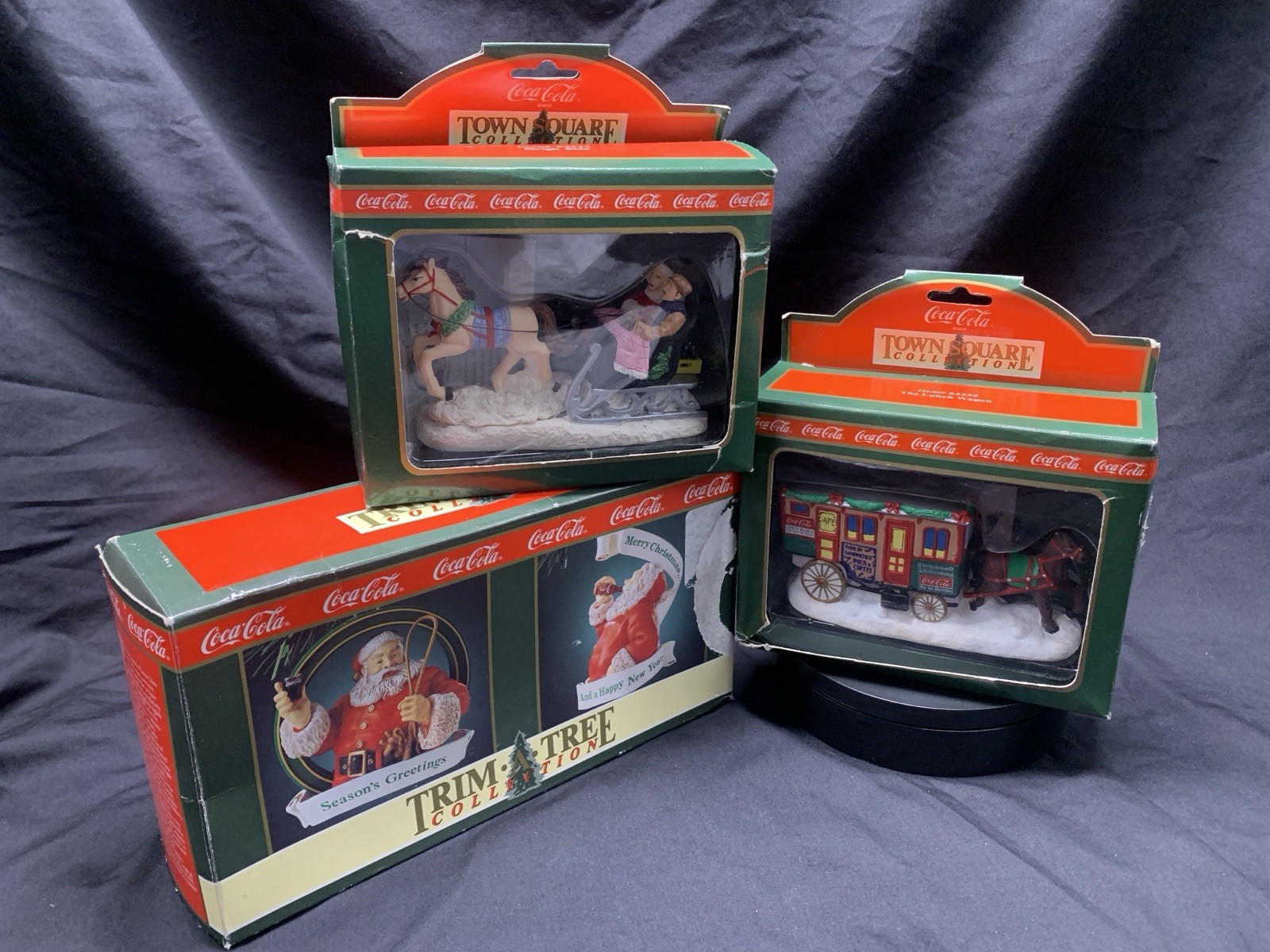 Vintage Coca-Cola Classic Christmas Ornaments and Figurines 1990s Resin/Plastic Vintage Coca-Cola Classic Christmas Ornaments and Figurines 1990s Resin/Plastic