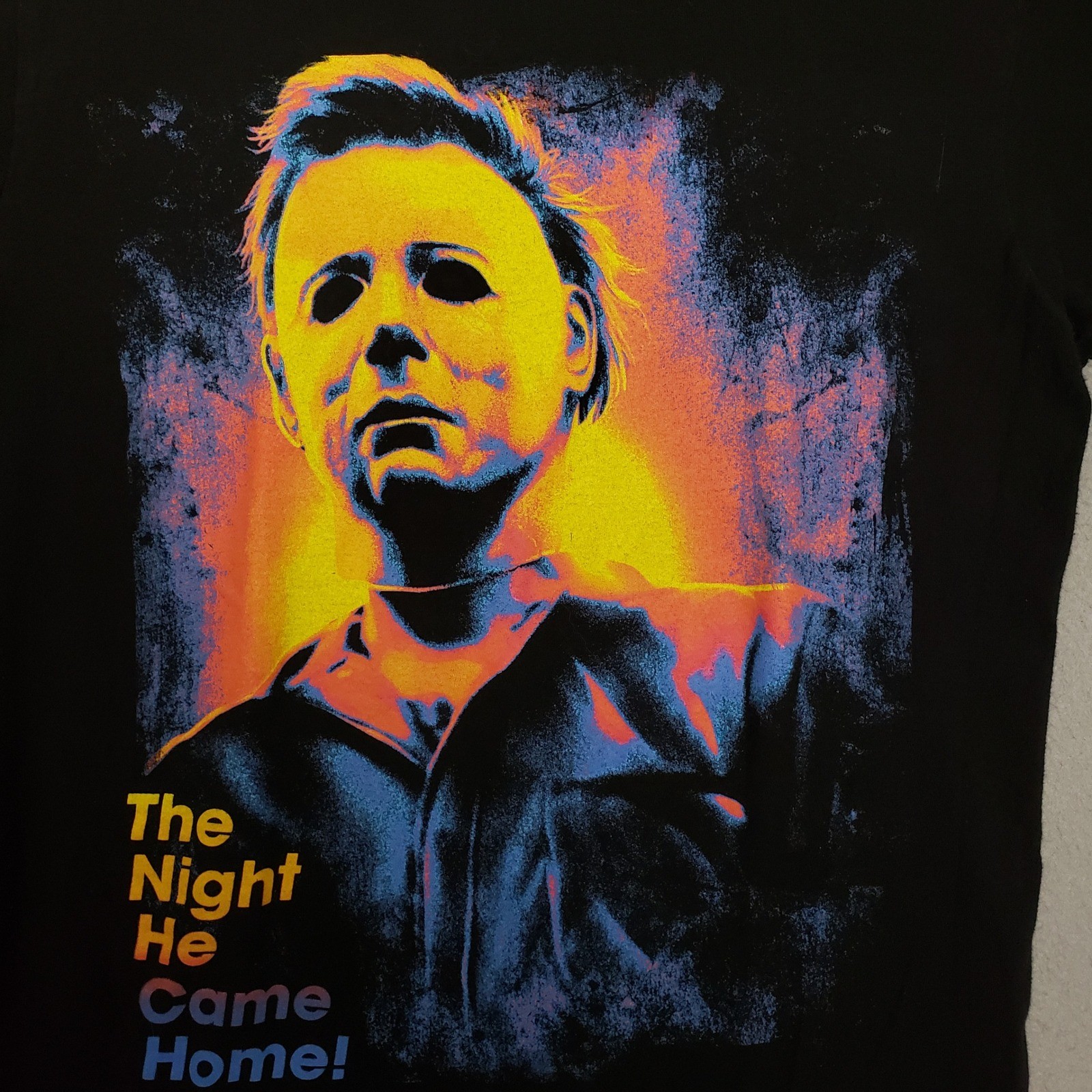 Halloween Michel Meyers Tee Shirt Black The Night He Came Home Horror Slasher S