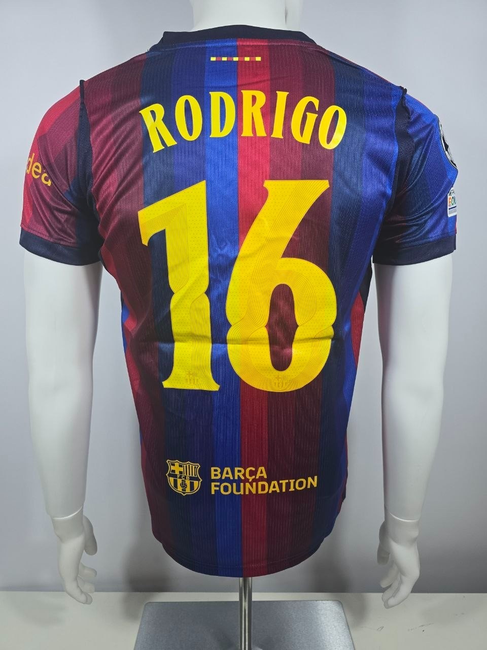 Barcelona Home Rodrigo #16 Fan Version Soccer Jersey Football Shirt 2026/27