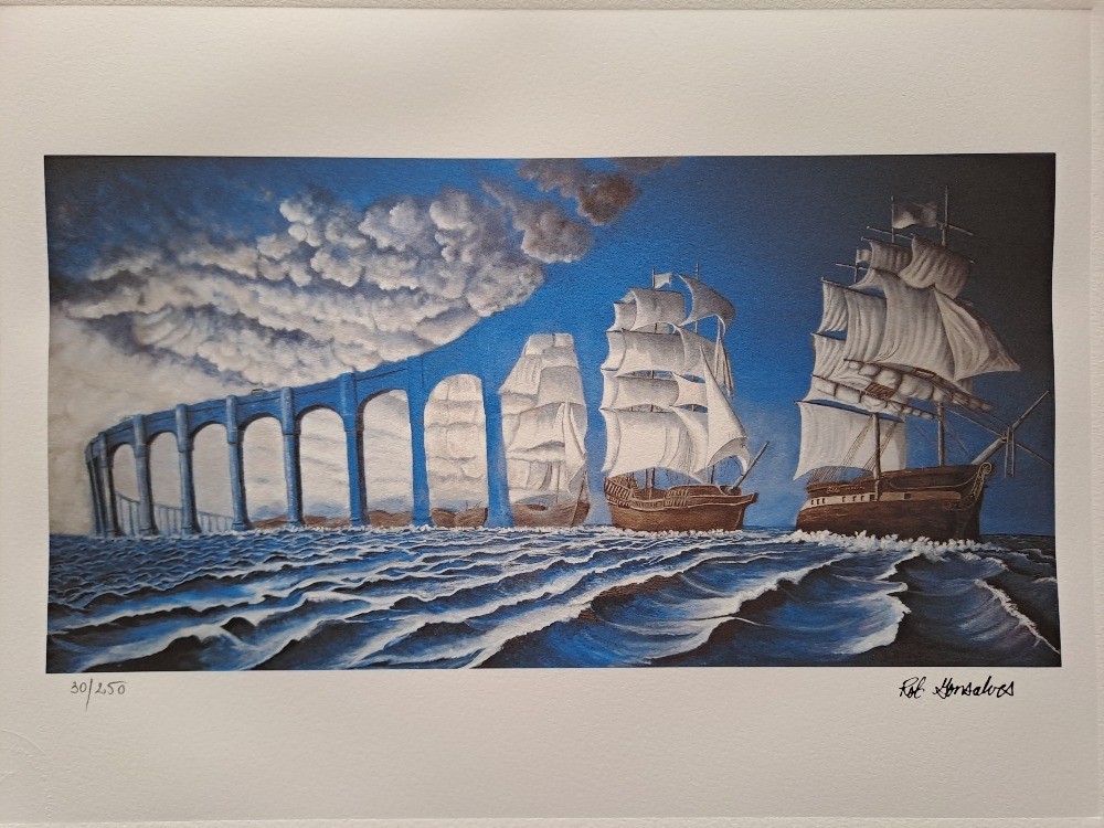 Rob Gonsalves Signed - Sun Sets Sail - Collectable Lithograph Rob Gonsalves Signed - Sun Sets Sail - Collectable Lithograph