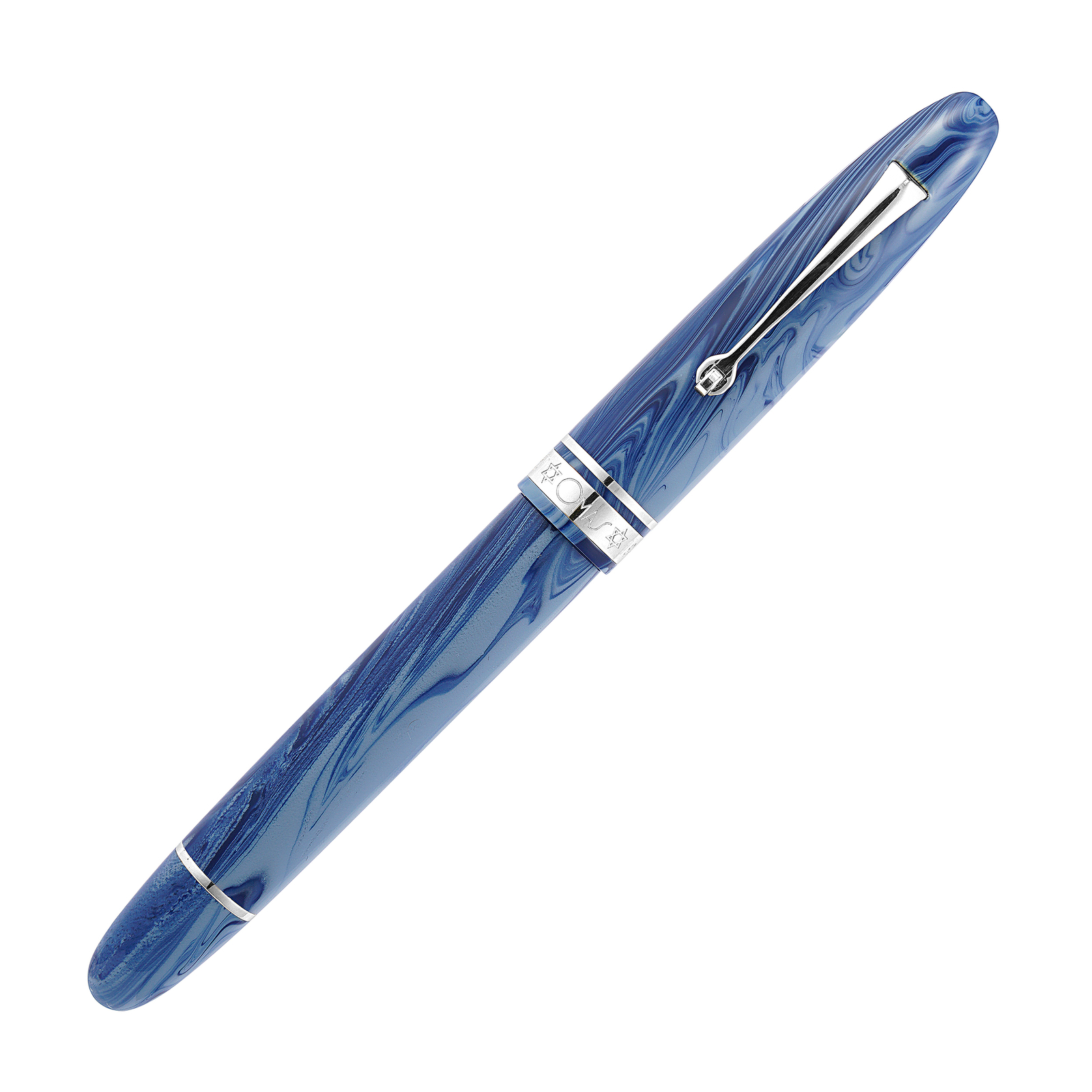 Omas Ogiva Israel Limited Edition Fountain Pen with Silver Trim - 14kt Fine Nib