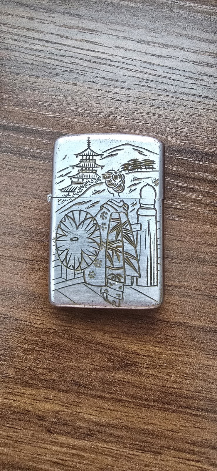 Mid Century Japanese Lighter- Sterling Silver Hand Engraved *Does Not Spark* Mid Century Japanese Lighter- Sterling Silver Hand Engraved *Does Not Spark*