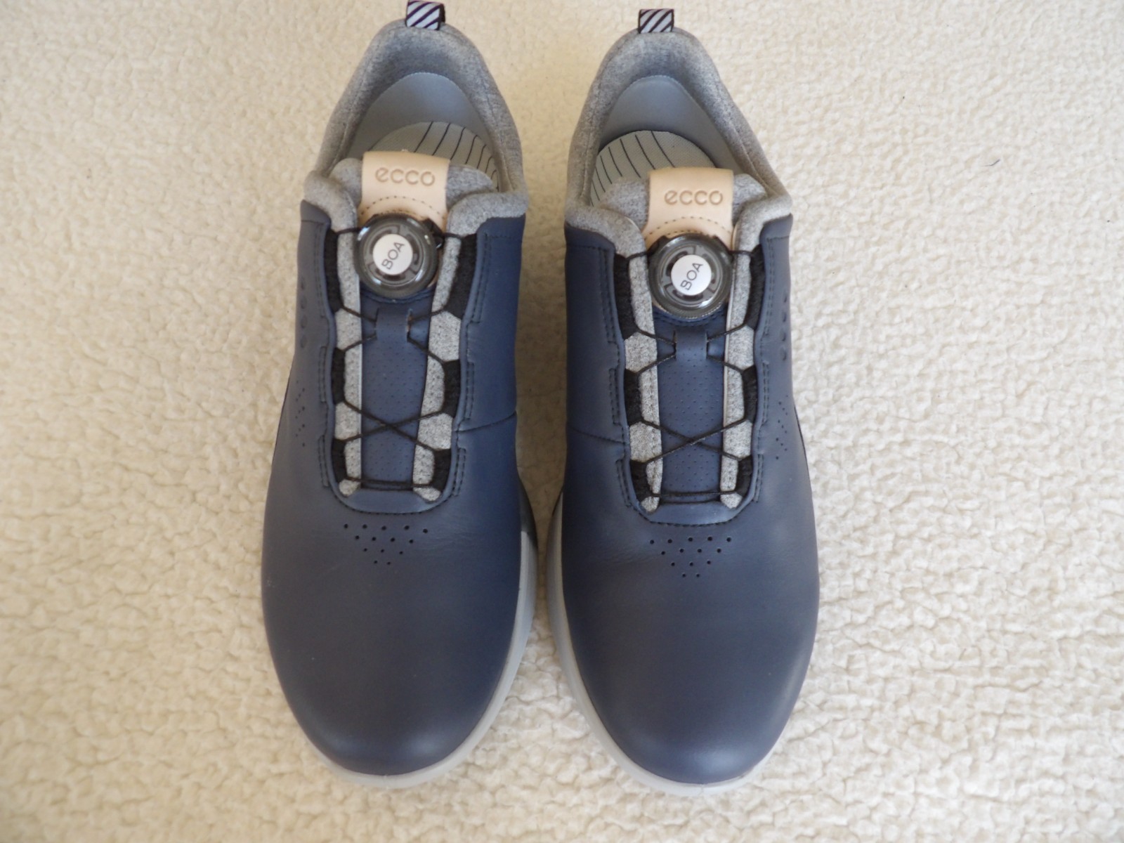 NEW w/o box ECCO M S-Three BOA GORETEX Leather Golf Shoes Blue size 9-9.5(EU 43)