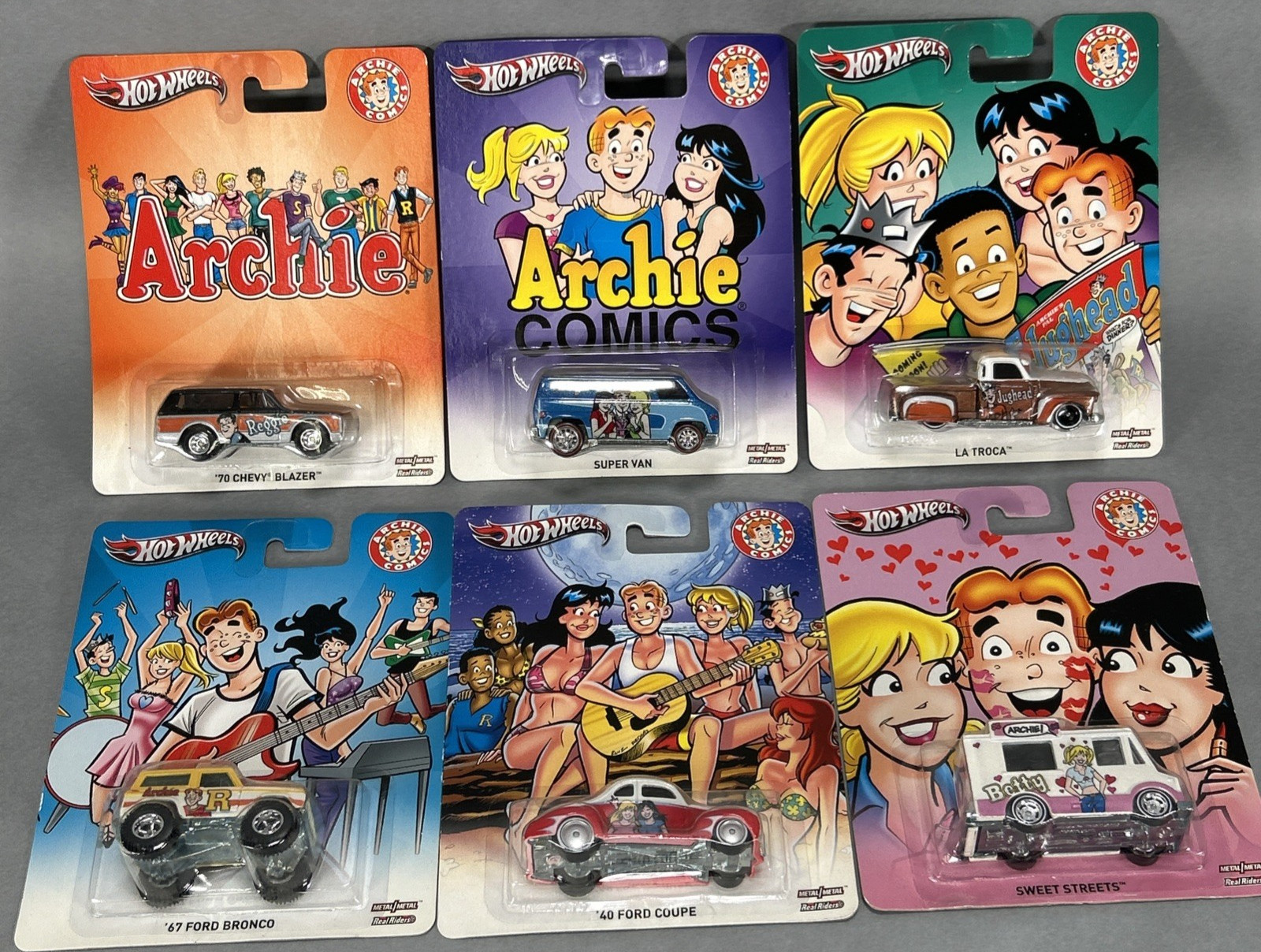 Hot Wheels Archie Comics 6 Car Complete Set (SEALED)