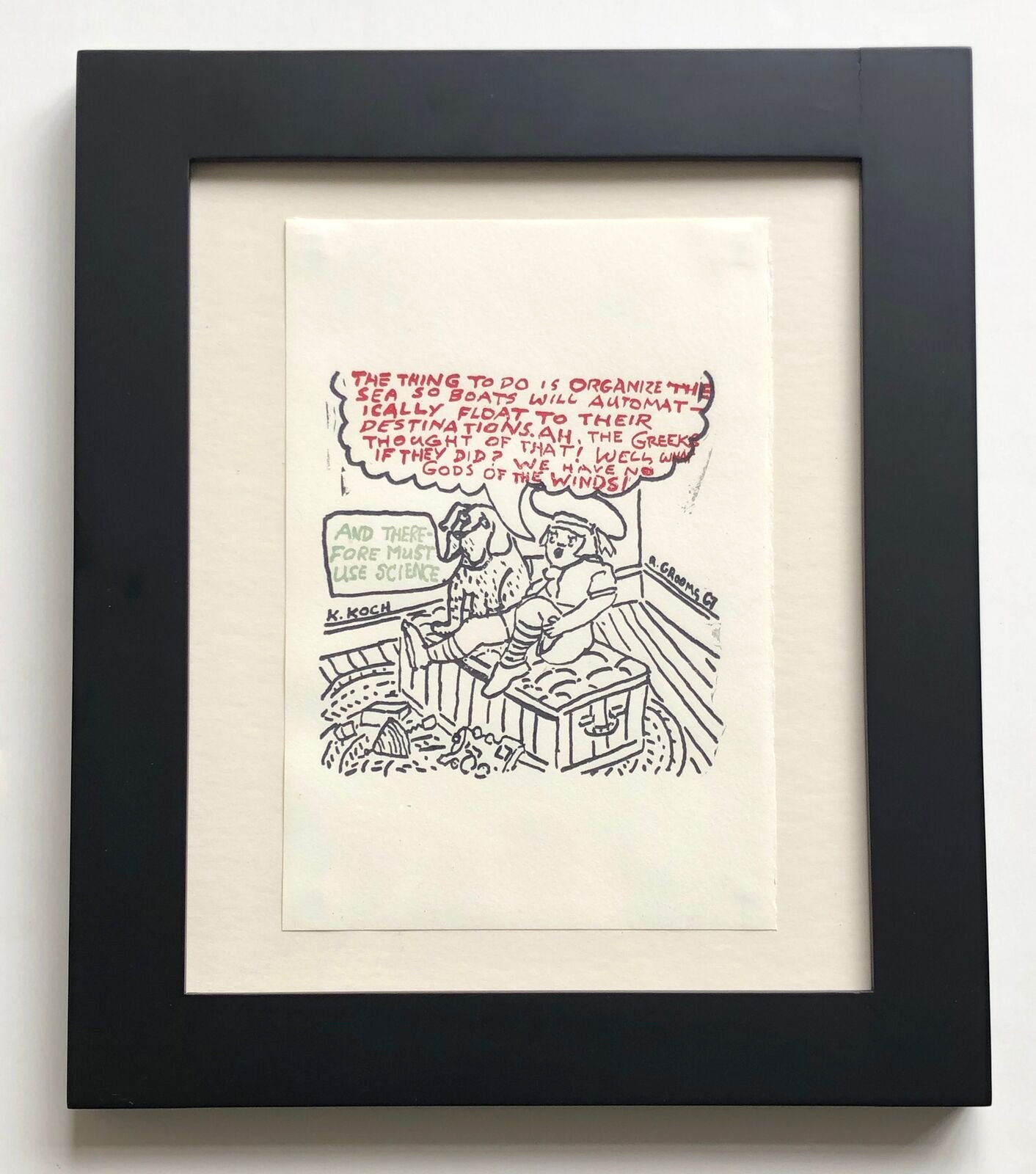 Red Grooms Untitled 1967 Hand Signed Dated Rubber Stamp Limited Edition Framed