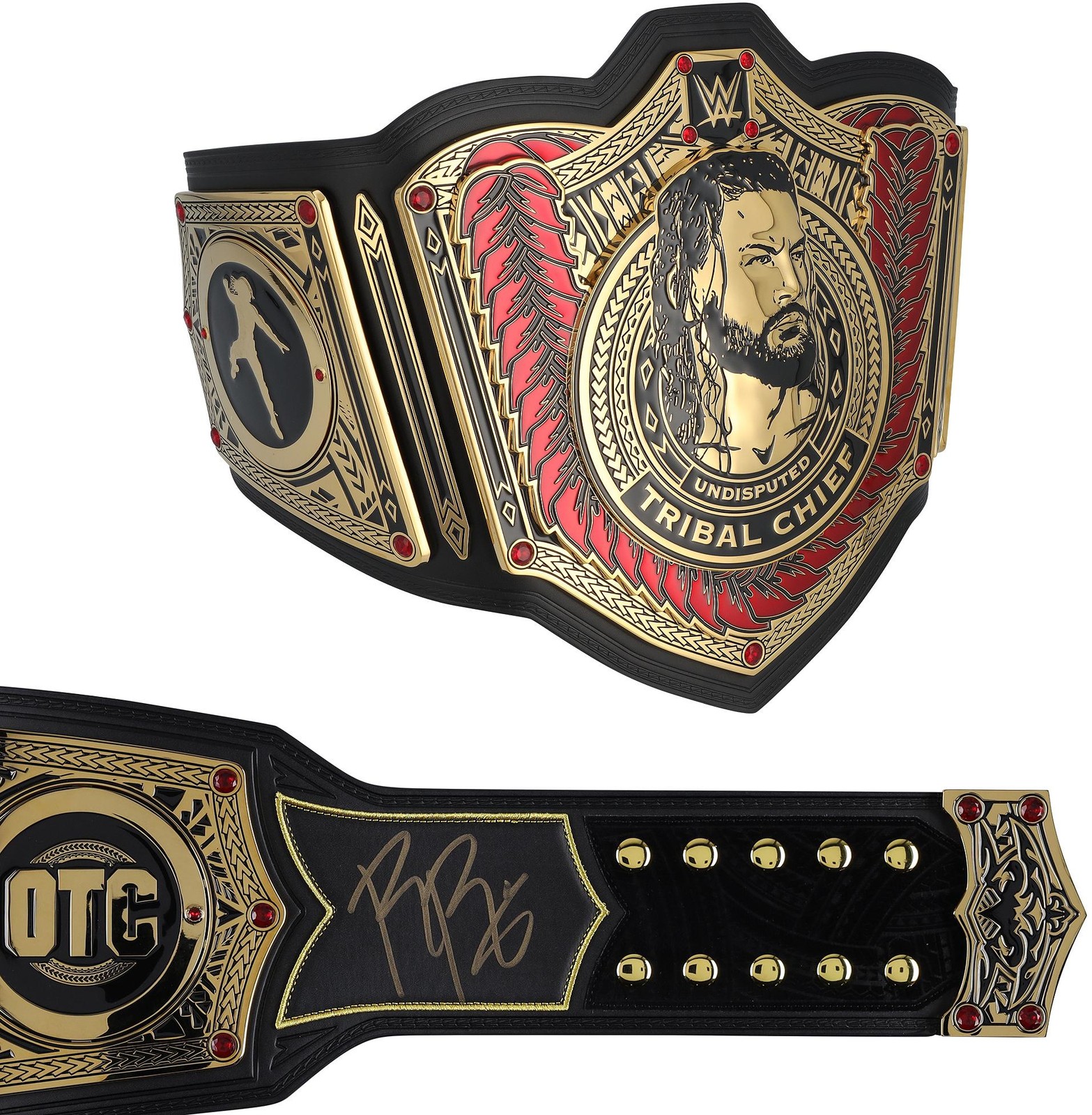 Roman Reigns WWE Autographed Tribal Chief Replica Championship Title Belt