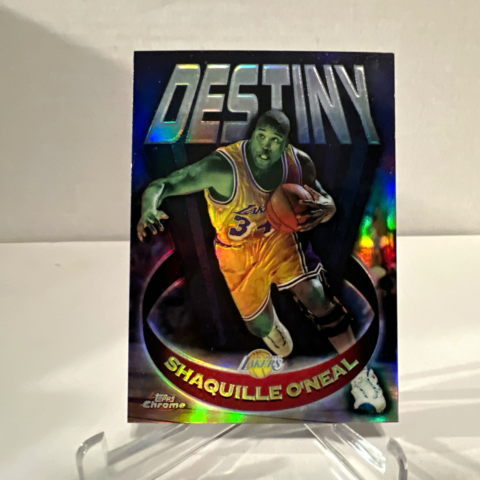1997-98 Topps Chrome Destiny Refractor Shaquille O\'Neal #D15 Lakers 1997-98 Topps Chrome Destiny Refractor Shaquille O\'Neal #D15 Lakers