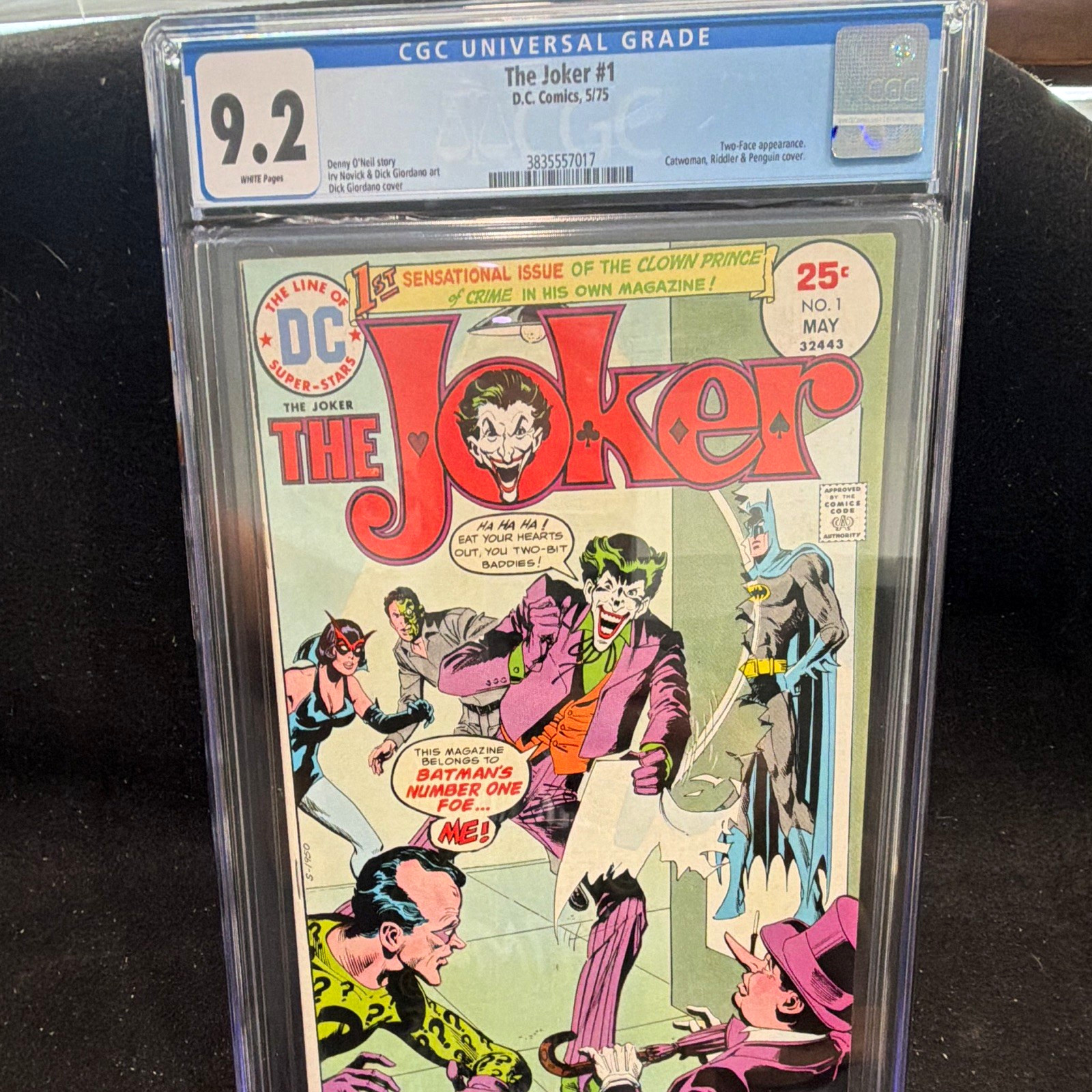 DC Comics The Joker #1 (1975) CGC 9.2 Near Mint- White Pages DC Comics The Joker #1 (1975) CGC 9.2 Near Mint- White Pages