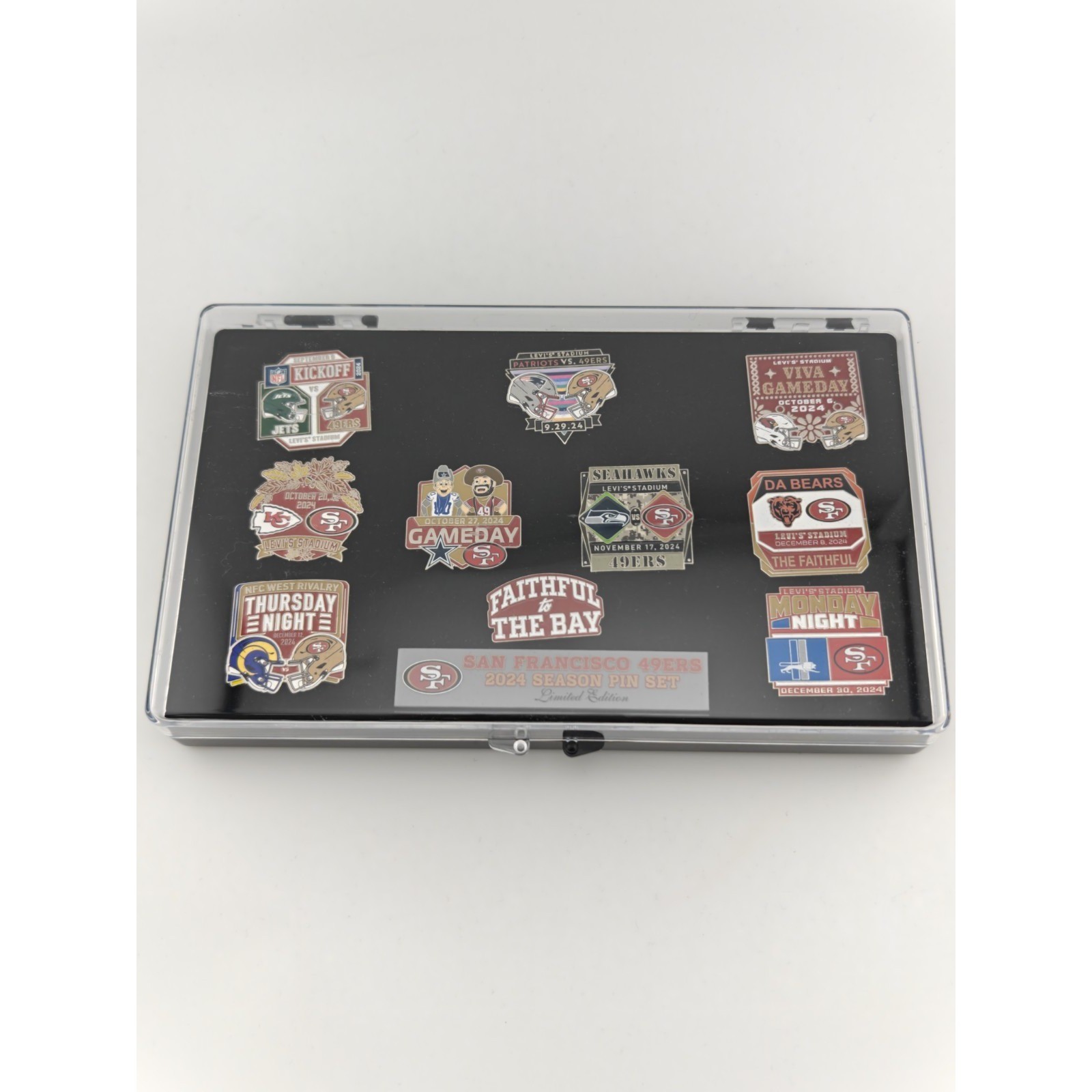 San Francisco 49ers Pin Set 2024 Limited Edition NFL Football 10pc MSRP $99 NEW