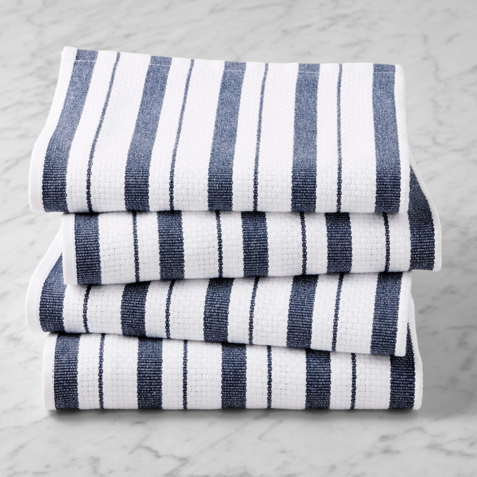Williams-Sonoma Classic Stripe Cotton Kitchen & Tea Towels Set of 4 (Navy Blue) Williams-Sonoma Classic Stripe Cotton Kitchen & Tea Towels Set of 4 (Navy Blue)