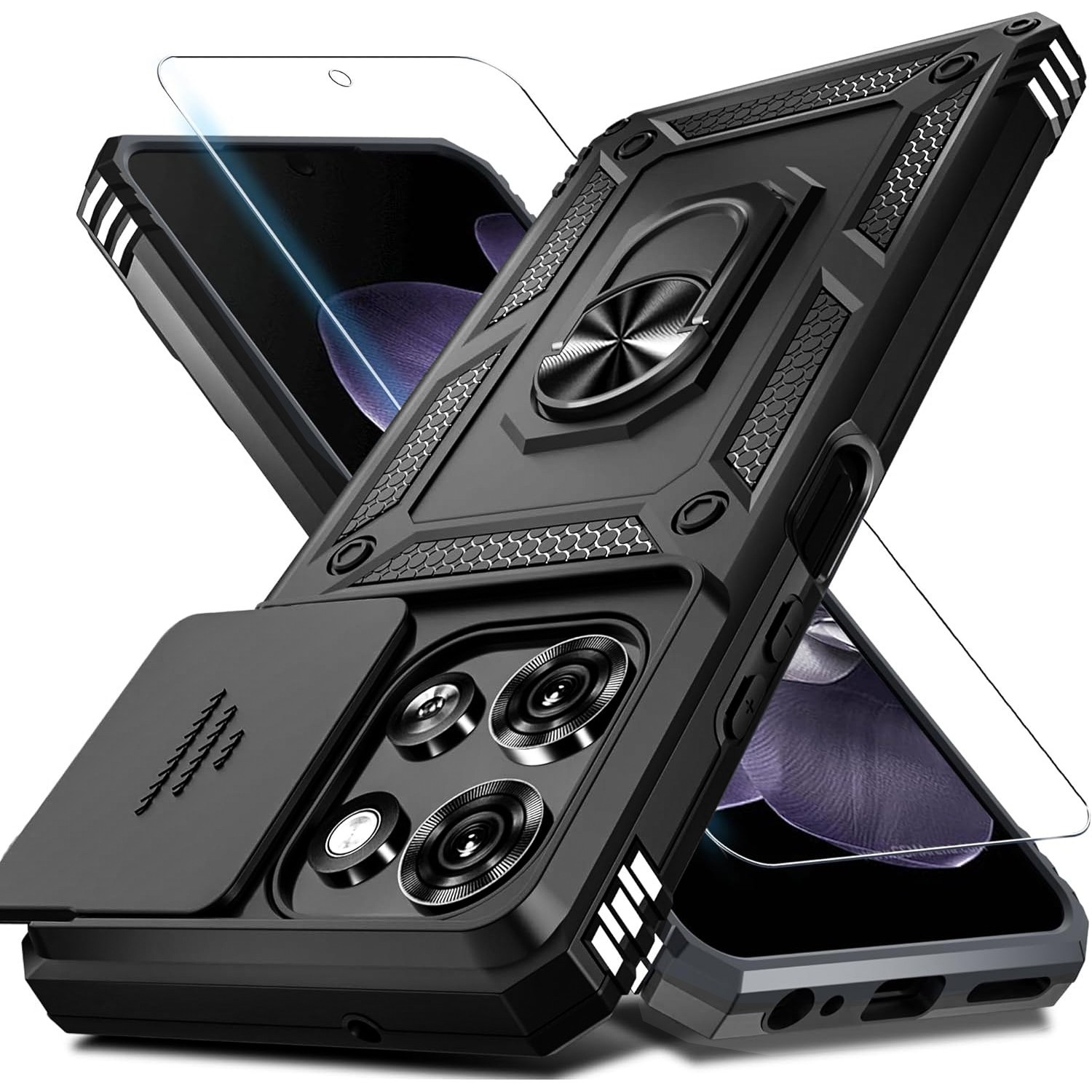 For Motorola Moto G Play 2026 Case Shockproof Phone Lens Cover + Tempered Glass