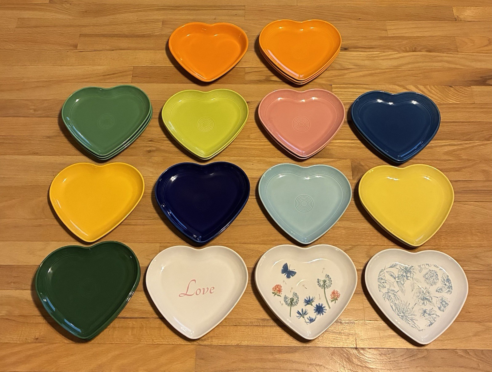 Fiesta Large Heart Plate 9\ Fiesta Large Heart Plate 9\
