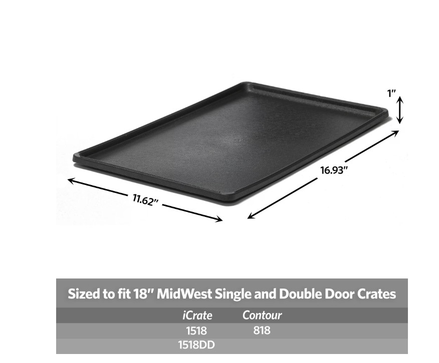 MidWest Homes for Pets Replacement Pan Leak Proof Dog Crate Tray Choose Size